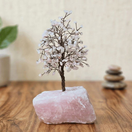The "Eternal Heart-Root" Rose Quartz Tree