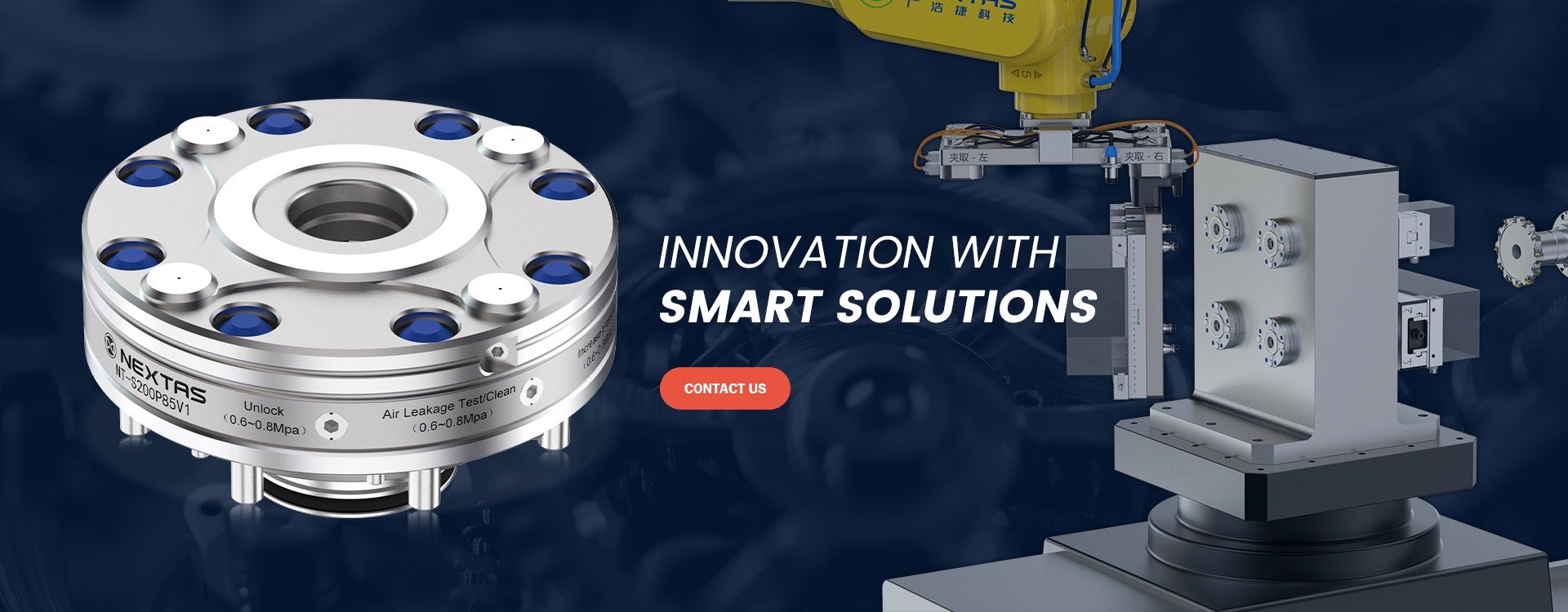 An advanced CNC machining center, representing the high-precision industries Nextas serves.