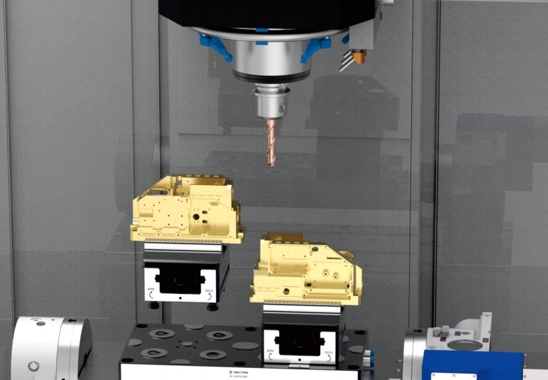 Integration with pallet changers for rapid changeover