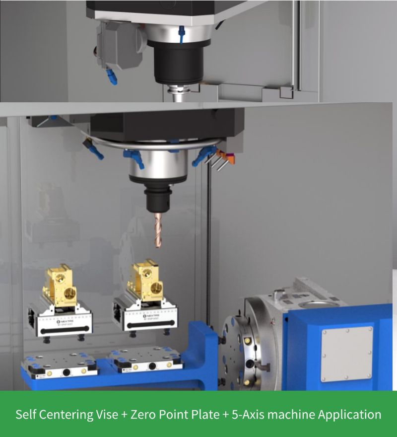 Multi-vise array to increase productivity
