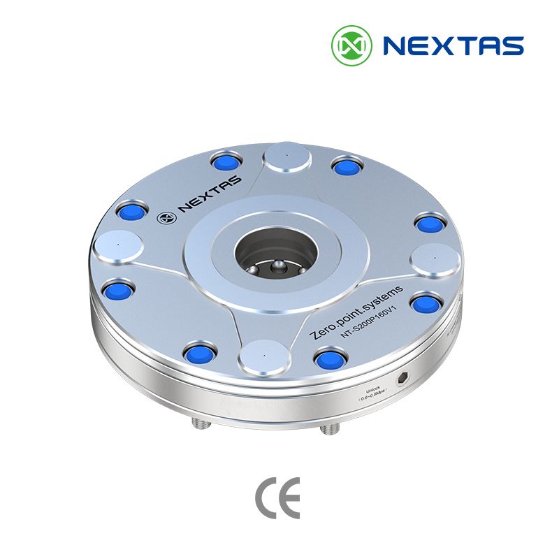 Nextas Tech Zero-Point Clamping System for rapid CNC changeovers.