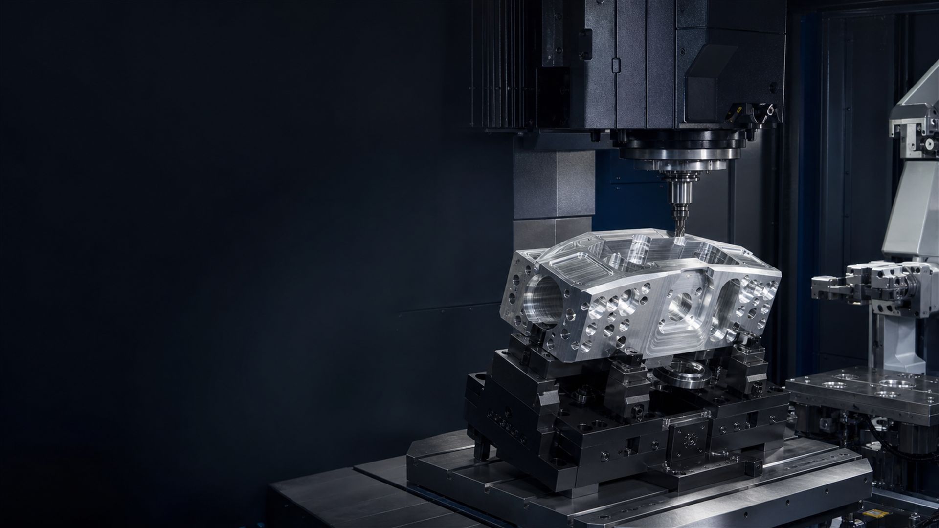 Precision CNC fixture and automated machining cell