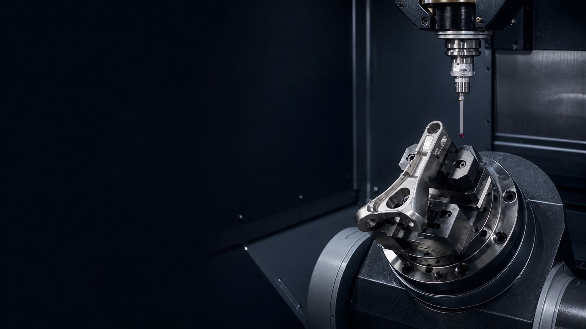 Illustrated CNC setup for small-part medical workholding
