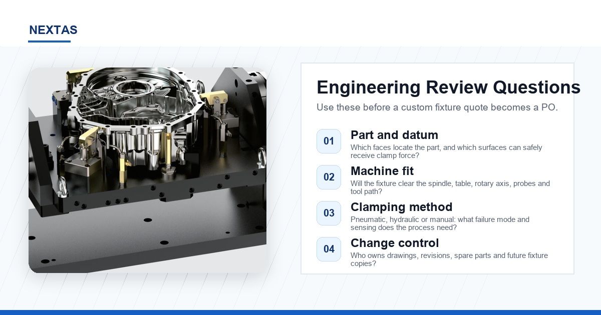 Engineering review questions for choosing a custom workholding fixture manufacturer