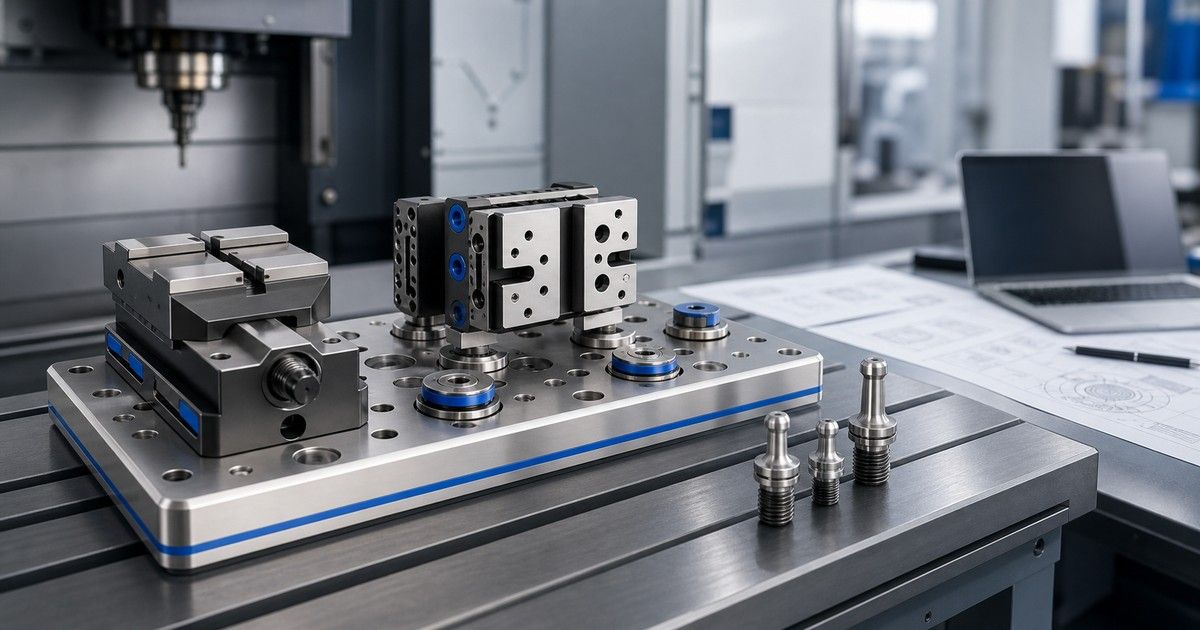 CNC workholding quote preparation with zero-point clamping hardware