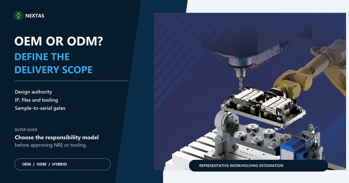 NEXTAS buyer guide to defining OEM, ODM or hybrid workholding responsibility