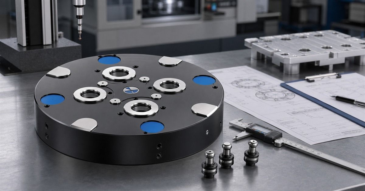 Zero-point clamping system supplier evaluation with inspection tools and CAD drawings