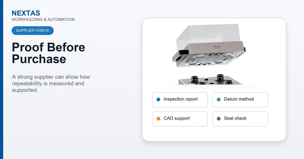 Supplier verification pack for zero-point clamping system purchase review