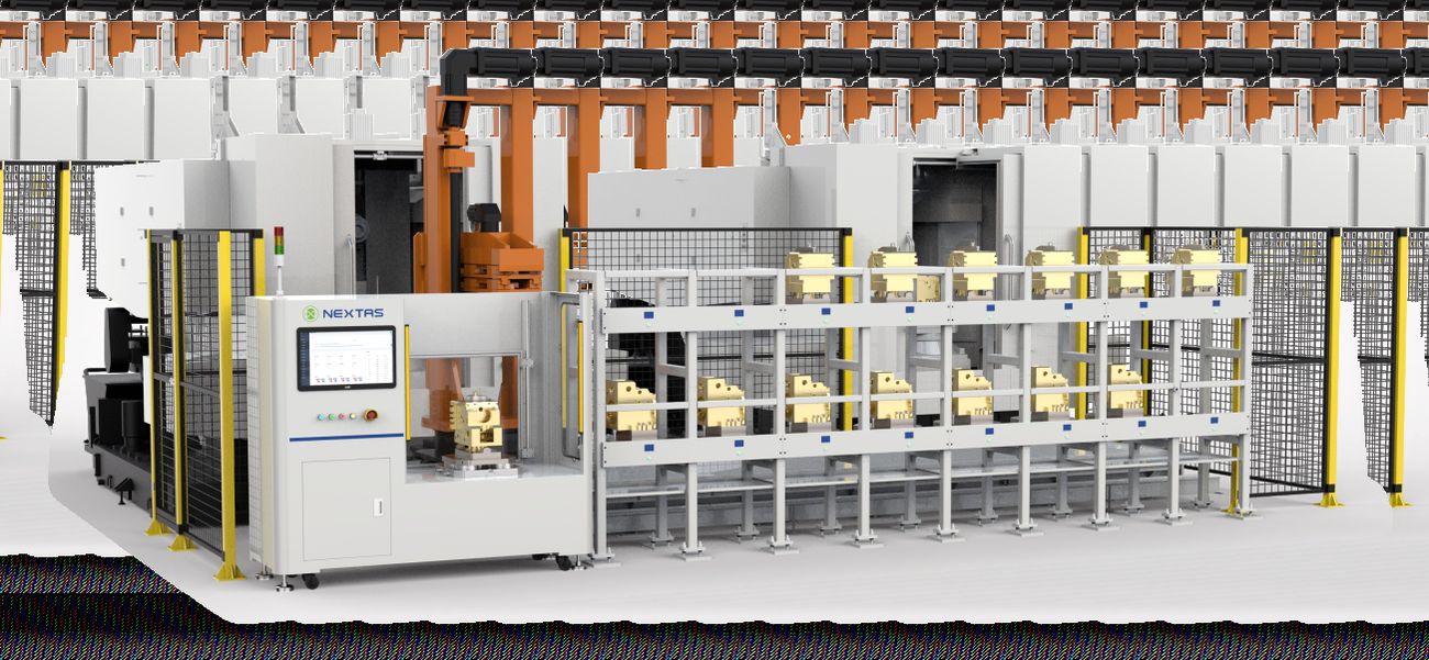 Conveyor with multiple pallet work stations and queueing positions