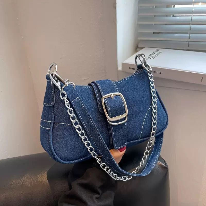 Tele Jean Shoulder Bag with Chain