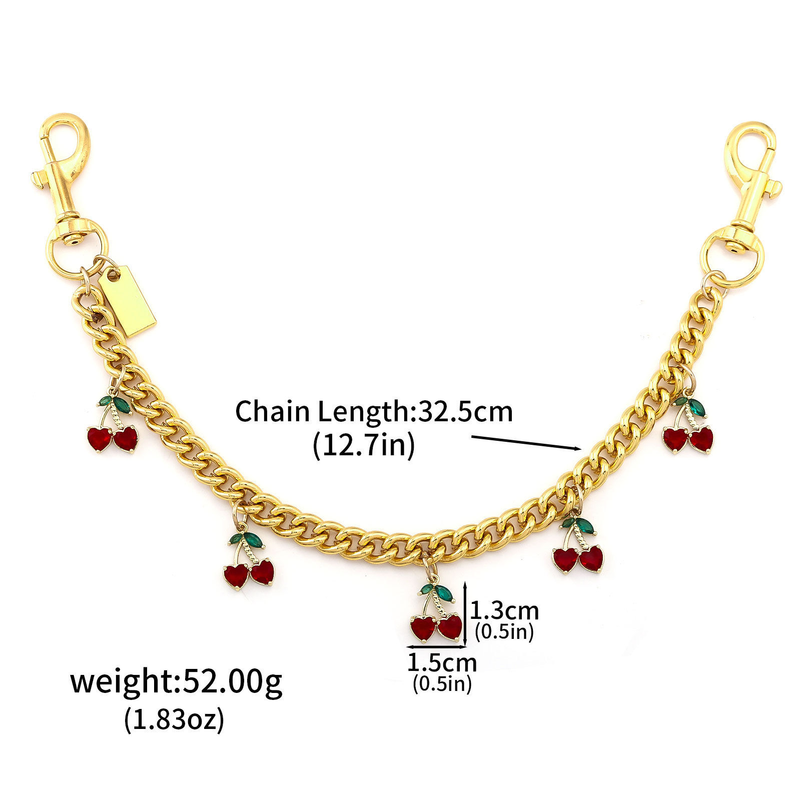Bag Chain Decor - Red Cherries