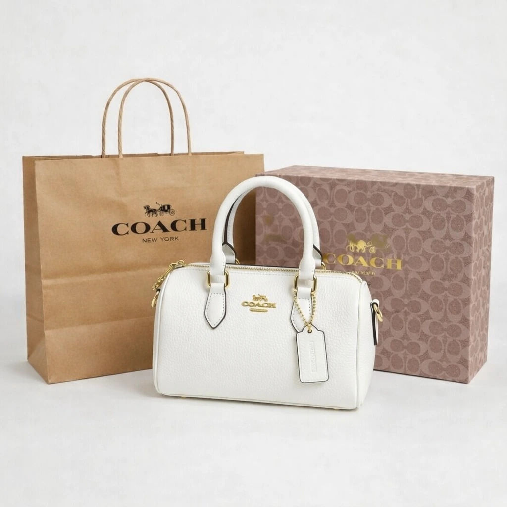 Coach Rowan Pillow Bag (Branded Box) - White