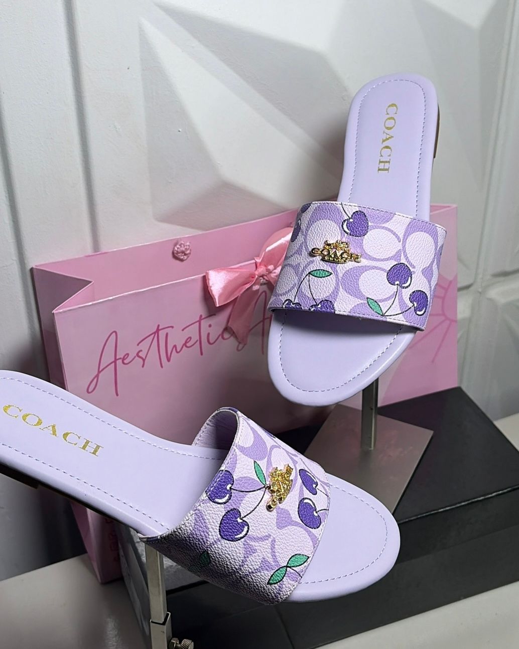 COACH Slippers Purple
