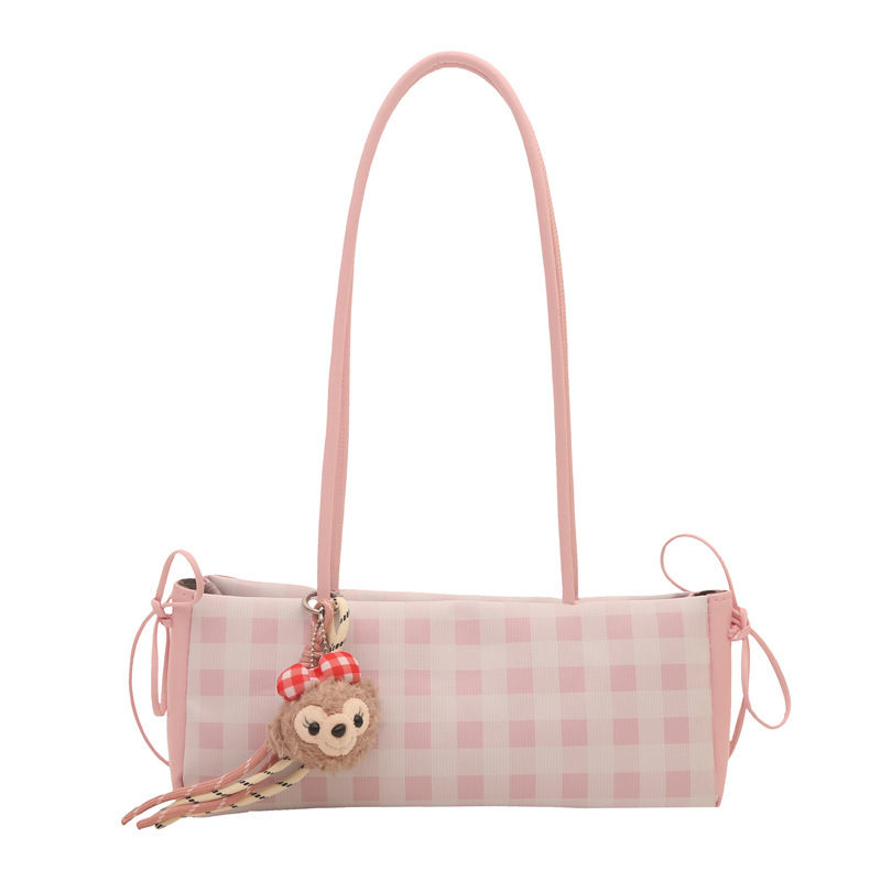 Ife Shoulder Bag - Plaid Pink