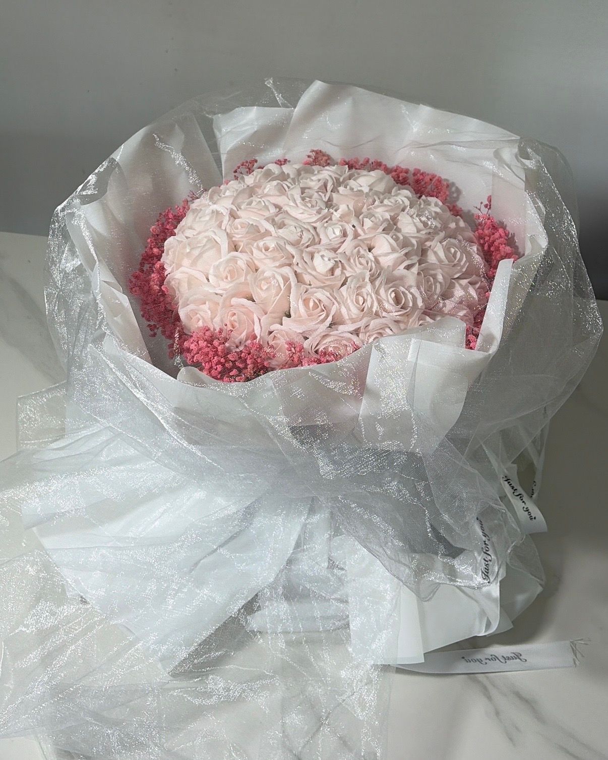 Big Flower - White and Pink
