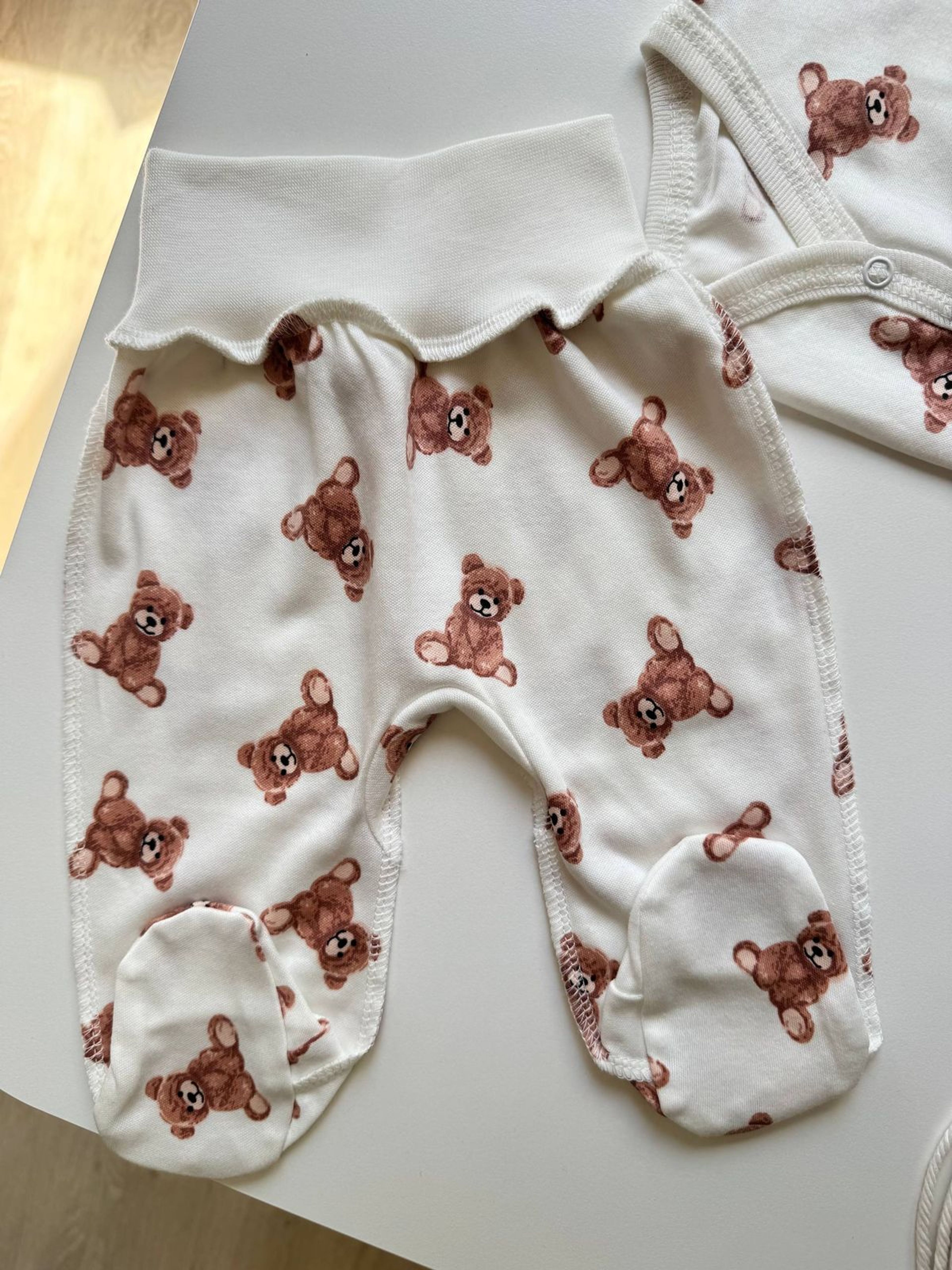 Комплект для немовлят інтерлок 62-68 боді та повзунки - Фото 4 | Дитячий одяг Store Olivka