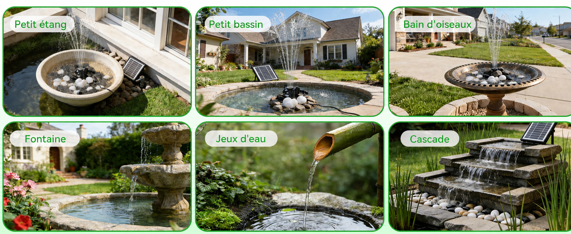 Applications jardin bassin fontaine cascade