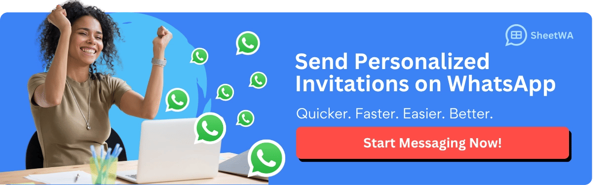 Send Personalized Invitations on WhatsApp by SheetWA