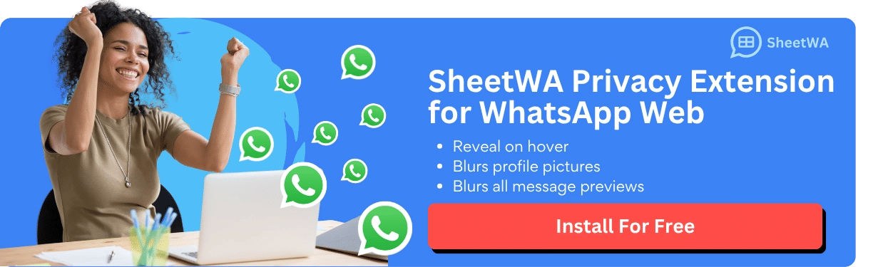 SheetWA Privacy Extension for WhatsApp Web