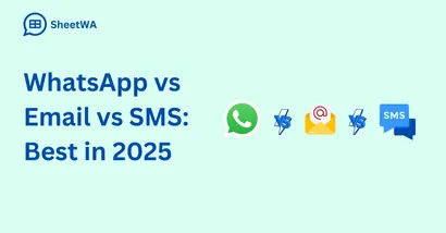 WhatsApp vs Email vs SMS. Best in 2025 | SheetWA