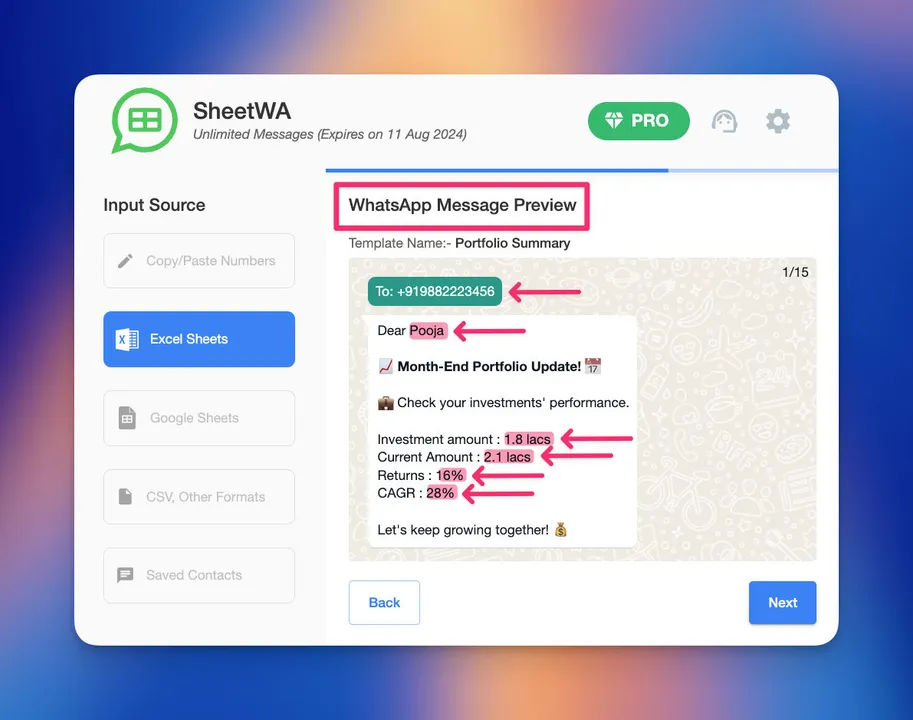 excel message preview2 | SheetWA