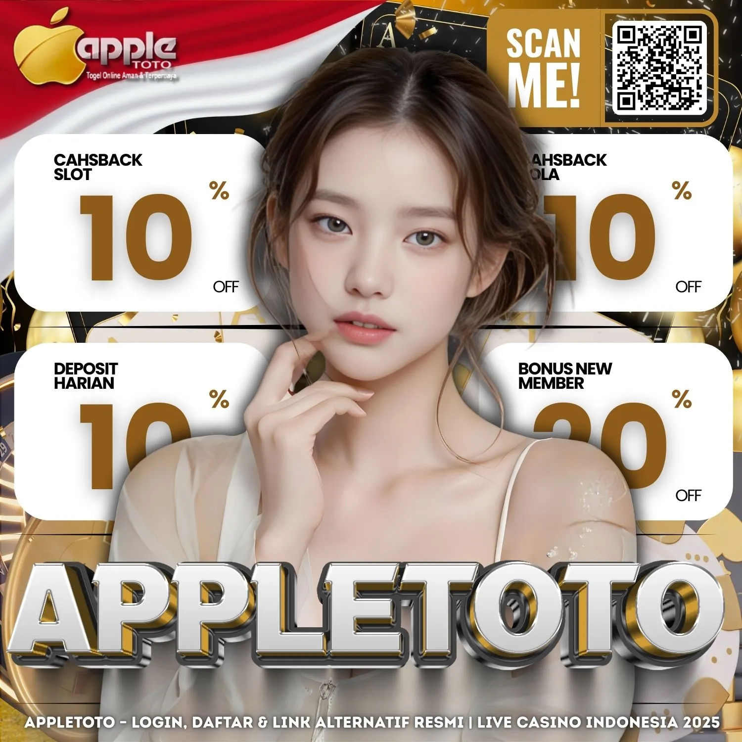 Situs APPLETOTO Login: Deposit QRIS 1 Detik & Minimal Bet 100 Perak Termurah