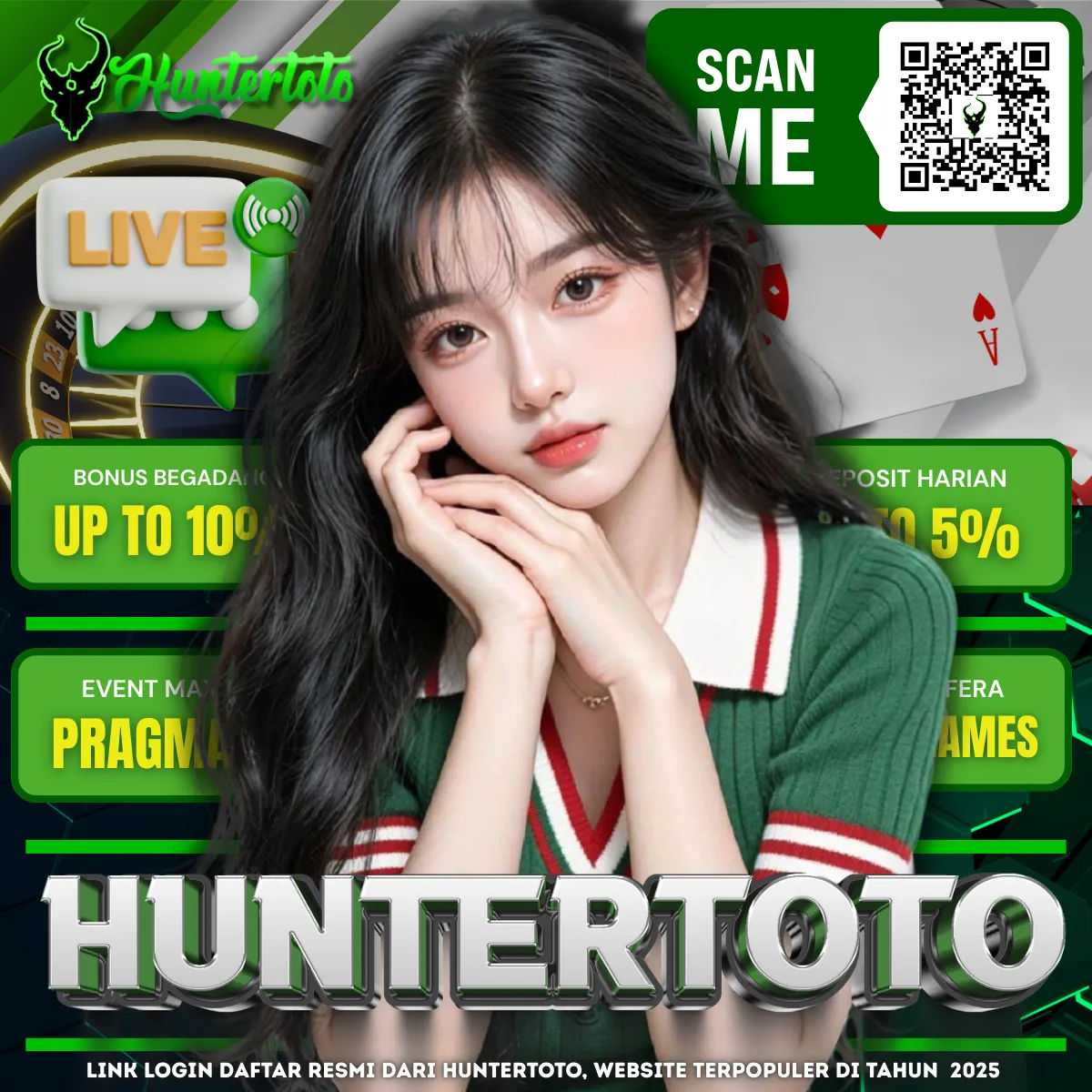 HUNTERTOTO LOGIN: Pusat Live Casino Anti Nawala & Jaminan Bayar Lunas