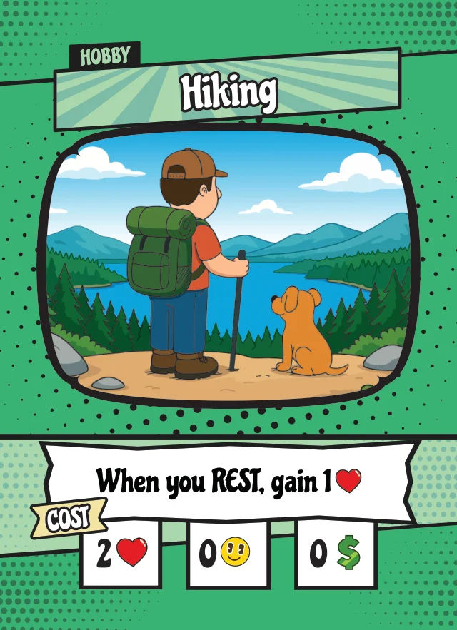 Hobby card: Hiking