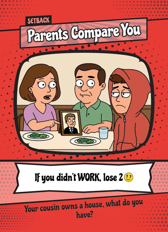 Life Event card: Parents Compare You