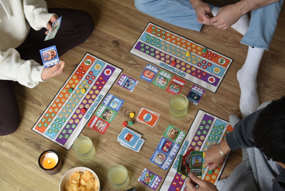 Cozy game being played on the floor