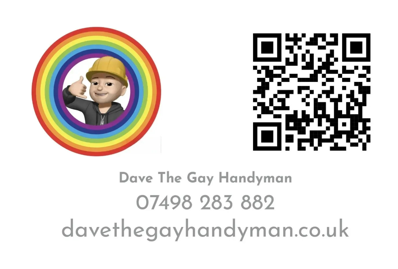 A decorative graphic and QR code leading to Dave's website. Links are in the body of the page.