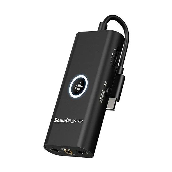 DRIVERLESS USB-C PLUG-AND-PLAY WITH USB AUDIO – Powered entirely via USB-C in a plug-and-play driverless format, the Sound Blaster G3 is a hassle-free instant audio upgrade for your gaming consoles (PS4 and Switch), and well as PC and Mac computers. Featured with USB audio, simply connect the G3 to your gaming console via USB-C (or the provided USB-C-to-USB-A converter), and it will work straight out of the box. There’s absolutely no fiddling with extra settings or installation to get started
IMPROVED COMMS WITH FRIENDS VIA GAMEVOICE MIX FEATURE – Get the optimum gaming and voice chat audio levels with our GameVoice Mix! Chatting with your team while gaming? Instead of fiddling for the perfect levels through Windows, just use our GameVoice Mix volume dial to easily increase your voice chat volume during a raid to hear your team better, or decrease the chatter and amp up your gaming audio during a particularly climatic scene on your game — all without having to leave your game screen
CONVENIENT AND DIRECT AUDIO CONTROLS – The independent volume and mic controls are located at the sides of the G3, and can be easily controlled with a single hand grip to conjure up the perfect balance for better gameplay. When communications are unnecessary, simply mute your mic directly via the switch on the G3
INSTANT AUDIO UPGRADE FOR PS4 AND NINTENDO SWITCH WITH HEADPHONE AMPLIFIER – In this day and age, you deserve better audio quality, even on gaming consoles. The G3 delivers high-definition audio with capabilities to drive studio-grade headphones of up to 300Ω. If all you ever knew is the default audio on your consoles, the G3 is set to transform your audio experience
MIC-MONITORING AND ON-THE-FLY AUDIO ADJUSTMENTS VIA MOBILE APP – Get your enemies before they get to you with our Footsteps Enhancer EQ mode. Customize it further via our Sound Blaster Command app (for iOS and Android) to manage audio settings on-the-fly without exiting your game or unplugging your G3! By pairing the G3 to your mobile phone, easily adjust volume and mic controls, or access the mic-monitoring feature so you can control how loud you want to be heard, while hearing yourself