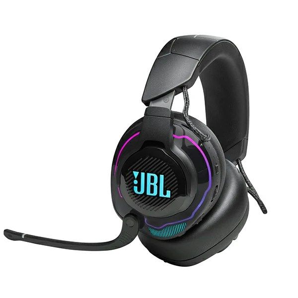 Get the professional edge with head-tracking enhanced JBL QuantumSPHERE 360 on your PC: JBL QuantumSPHERE 360, powered by JBL QuantumENGINE, available through the the USB-C dongle/adaptor gives you professional-level 3D-audio positioning on your PC. Custom calibration of JBL’s algorithm with the integrated head-tracking sensor and by-pack mic is built exclusively for the JBL Quantum 910 Wireless giving PC gamers next-gen accuracy audio positioning and a fixed, independent soundscape, improving your natural instincts. JBL QuantumENGINE is also equipped with DTS Headphone X: v2.0.
Gain the competitive advantage with JBL QuantumSPATIAL 360 on your console: Enjoy JBL QuantumSPATIAL 360 on consoles, through the the USB-C dongle/adaptor without passing through the JBL QuantumENGINE. The integrated head-tracking technology provides you with the extra accuracy and acoustic presence you need to win the game.
Be at the center of the game with Hi-Res certified JBL QuantumSOUND Signature: From the tiniest footsteps to the loudest explosion, JBL QuantumSOUND Signature makes every scene epic and every gamer more competitive. The Hi-Res certified 50mm neodymium drivers deliver an immersive sound curve tuned by JBL audiologists and specifically designed for gaming. Our signature audio creates the most realistic soundscape for a competitive advantage in any battle.
Low latency wireless system: The difference between staying in the game and starting over can be split-second. That’s why the JBL Quantum 910 Wireless 2.4 GHz connection means you’ll always stay connected with zero lag.
Active Noise Cancelling technology for gaming: Tuned for gaming environments, the JBL Quantum 910 Wireless’ Active Noise Cancelling eliminates unwanted sounds around you so you can stay fully engaged in your mission without distractions.
