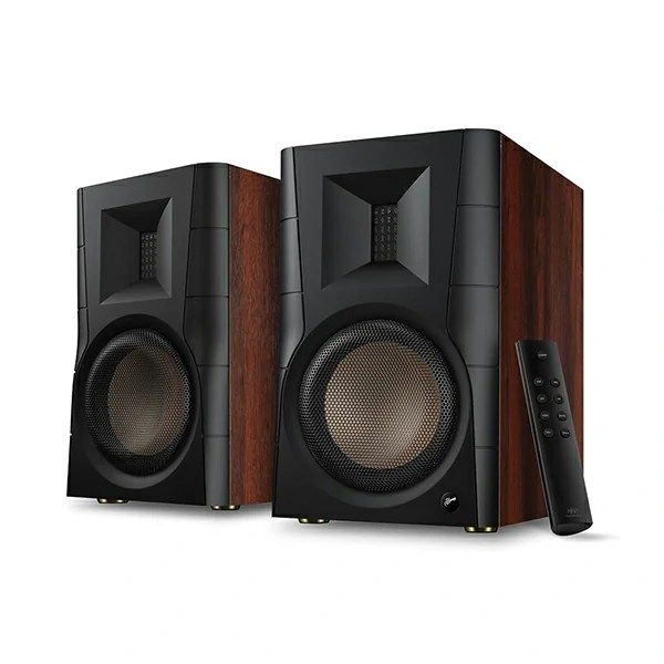 6.5” LONG-THROW WOOFER – D300 bluetooth speakers equipped with 6.5-inch large size midwoofer, large aluminum voice coil and copper wire voice coil, the driver system guarantees accurate detailed playback, bring more shocking sound quality performance capabilities.
AUDIOPHILE SPEAKERS – With built-in high-efficiency,high fidelity isodynamic ribbon tweeter, low-distortion digital power amplifier module and wide-voltage switching power supply. D300 can reach 300W RMS dual-channel, which fully meets the desktop and various audio needs.
HIFI BOOKSHELF SPEAKERS – Optical/Coaxial/Balance/Line input, can be used to connect PC, iPad, TV and other audio devices to achieve high-quality lossless audio transmission, instantly enjoy the hifi sound.
ACOUSTIC ACCURATE DESIGN – Unique Acoustic Design optimizes the listening environment and effectively reduces noise to create a clear and natural sound. 3 adjustment knobs are rear-mounted, allowing for personalized sound adjustments, very easy to operate
BLUETOOTH WIRELESS SPEAKERS – Bluetooth 5.0 aptX HD enables more detailed sound, faster transmission and lower latency. Plus, come with a wireless remote control makes it easy to switch input sources, adjust volume, input, power and mute.