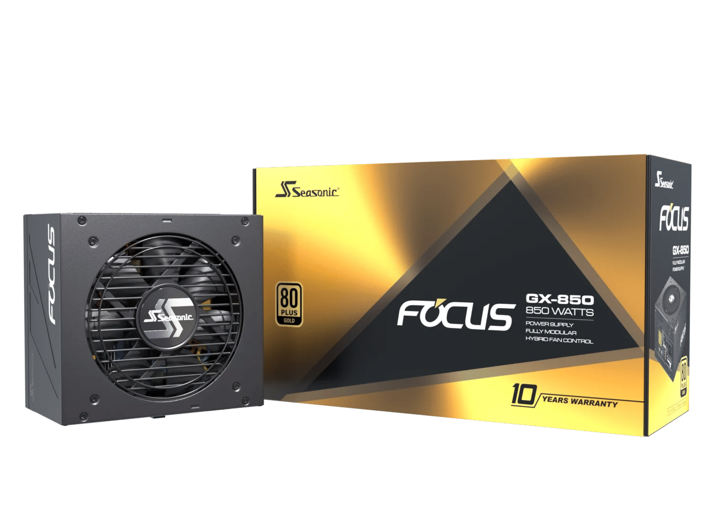 Description


Specifications


850 W








Technical Specifications




80PLUS®
Gold


Cybenetics Efficiency Level
TBA


Cybenetics Noise Level
TBA


Form Factor
ATX/EPS


Dimensions
140 × 150 × 86 mm


Fan Information
Fan Size
120 mm


Fan Control
S3FC (including Fanless Mode)


Fan Bearing
Fluid Dynamic Bearing


Life Expectancy
50,000 hours at 40 °C, 15 % – 65 % RH


Cable Information
Modularity
Fully Modular


Electrical Features
Operating Temperature
0 – 40 °C


MTBF @ 25 °C, excl. fan
100,000 hours


AC Input
Full Range


Protection
OPP, OVP, UVP, OCP, OTP, SCP


Safety and Environmental
Safety and EMC
cTUVus, TUV, CB, CCC, BSMI, EAC, CE


Environmental Compliance
Energy Star, RoHS, WEEE, ErP Lot 6, REACH










Power Output




AC Input
100 V – 240 V


13 – 6.5 A


50 Hz – 60 Hz


DC Output
Rail
+3.3 V
+5 V
+12 V
-12 V
+5 VSB


Maximum Power
25 A
25 A
83 A
0.3 A
3 A



125 W
996 W
3.6 W
15 W



Total continuous power
1000 W
