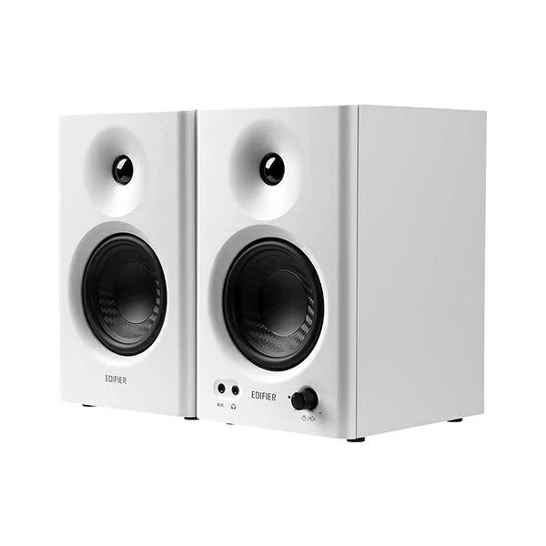 Powered Studio Monitor Speakers

Smooth frequency response for great audio reference
1-inch silk dome tweeter and 4-inch diaphragm woofers deliver pure sound
MDF wooden cabinets minimize acoustic resonance
Simple connection to mixers, audio interfaces, computers or media players
Front-mounted headphone output and AUX input for convenience
Multi-functional knob for power, volume and sound effects toggle
Monitor and music modes to fit various scenarios