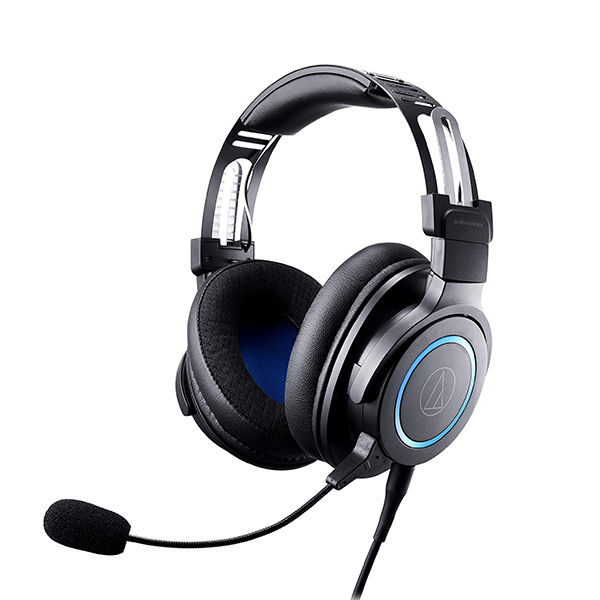 Large-diameter 45 mm drivers are specially tuned to bring Audio-Technica studio-quality sound to the gaming world
High max input capacity (1,300 mW) ensures a lively, full-force gaming experience
State-of-the-art, flexible (and detachable) boom microphone, with highly directional pickup, provides crystal-clear in-game voice communication
2.0 m (6.6′) attached cable with gold-plated stereo mini-plug includes a simple volume control and locking microphone mute switch for one-hand operation
Strong, lightweight construction and breathable headband pad and earpads provide supreme comfort through even the longest gaming sessions
With mic removed, headset doubles as a pair of portable, high-fidelity headphones
Earpads and headband detach for easy replacement
Includes Y-type adapter cable (to split headphone and mic signals) and windscreen