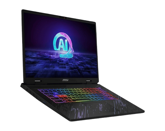 Description

Pulse 17 AI C1VGKG
OS
Windows 11 Home
CPU
Up to Intel® Core™ Ultra 9 processor with Intel® AI Boost (NPU)
Display
17” QHD+ (2560×1600), 240Hz, IPS-Level
Graphics
NVIDIA® GeForce RTX™ 4070 Laptop GPU 8GB GDDR6 powers advanced AI with 321 AI TOPS
Up to 2175MHz Boost Clock 140W Maximum Graphics Power with Dynamic Boost.
*May vary by scenario
*Full-Power GPU Design
Memory
16GB DDR5
Storage Capability
2x M.2 SSD slot (NVMe PCIe Gen4)
Security
Firmware Trusted Platform Module(fTPM) 2.0
Webcam Shutter
Kensington Lock
Webcam
HD type (30fps@720p)
3D Noise Reduction (3DNR)
Keyboard
24-Zone RGB Gaming Keyboard with Copilot Key
Communication
802.11 ax Wi-Fi 6E + Bluetooth v5.3
Storage
1TB NVMe
Audio
2x 2W Speaker
Audio Jack
1x Mic-in/Headphone-out Combo Jack
Battery
4-Cell
90 Battery (Whr)
AC Adapter
240W adapter
Dimension (WxDxH)
383.2 x 279.9 x 22.2-29.7 mm
Weight (w/ Battery)
2.8 kg
2 YEAR WARRANTY
