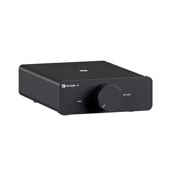 Compact Yet Powerful: The V3 mini power amplifier combines a minimalist design with exceptional performance. With a power output of up to 600W, it can effortlessly drive 2-8Ω speakers, delivering impressive sound quality. Its compact size makes it suitable for various applications, from bookshelves and desktop setups to home theaters.
Audiophile-Grade Components: It features the TPA3255 high-end digital class D amp chip and utilizes premium Japanese NCC, ELNA, and German WIMA capacitors, and Japanese Sumida inductors for exceptional audio quality. With a SINAD rating of up to 88dB, an SNR of up to 110dB, and a low noise floor of only 140uV, it delivers exceptional clarity and low distortion.
Innovative Cooling: The V3 stands out with its groundbreaking heat dissipation design. Equipped with vents on the casing’s top and bottom, and a whole-body heatsink design, it efficiently dissipates heat, preventing damage to components and ensuring optimal performance.
Scalable and Fun: Tailor your sound experience by swapping the stock NE5532 op-amps. V3 is compatible with a variety of 8-pin dual op-amps like Sparkos SS3602, MUSES02, OPA2604, OPA2134PA, OP249, AD827, RM4559, LM4562, LME49720HA, etc.
Worry-Free: Enjoy peace of mind with the V3 stereo amplifier. It comes with a 24-month warranty, ensuring reliable performance and customer satisfaction. Note: The “Pre-out” level is NOT controlled by the volume control as the V3 is not an integrated amplifier, so the sound is NOT adjustable when you are connected to the “Pre-out”. Note: It doesn’t come with the orange knob.
