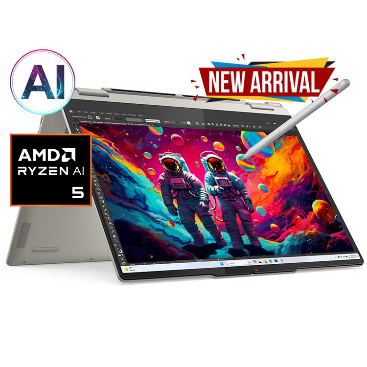 – AMD Ryzen AI 5 340 Processor
– AMD Ryzen AI, up to 50 TOPS
– 1TB M.2 2242 PCIe NVMe SSD
– 24GB LPDDR5x-7500 RAM
– 14″ WUXGA (1920×1200) OLED 600nits Touch Display
– AMD Radeon 840M Graphics
– Backlit, English Keyboard
– Windows 11 Home
– Office Home 2024