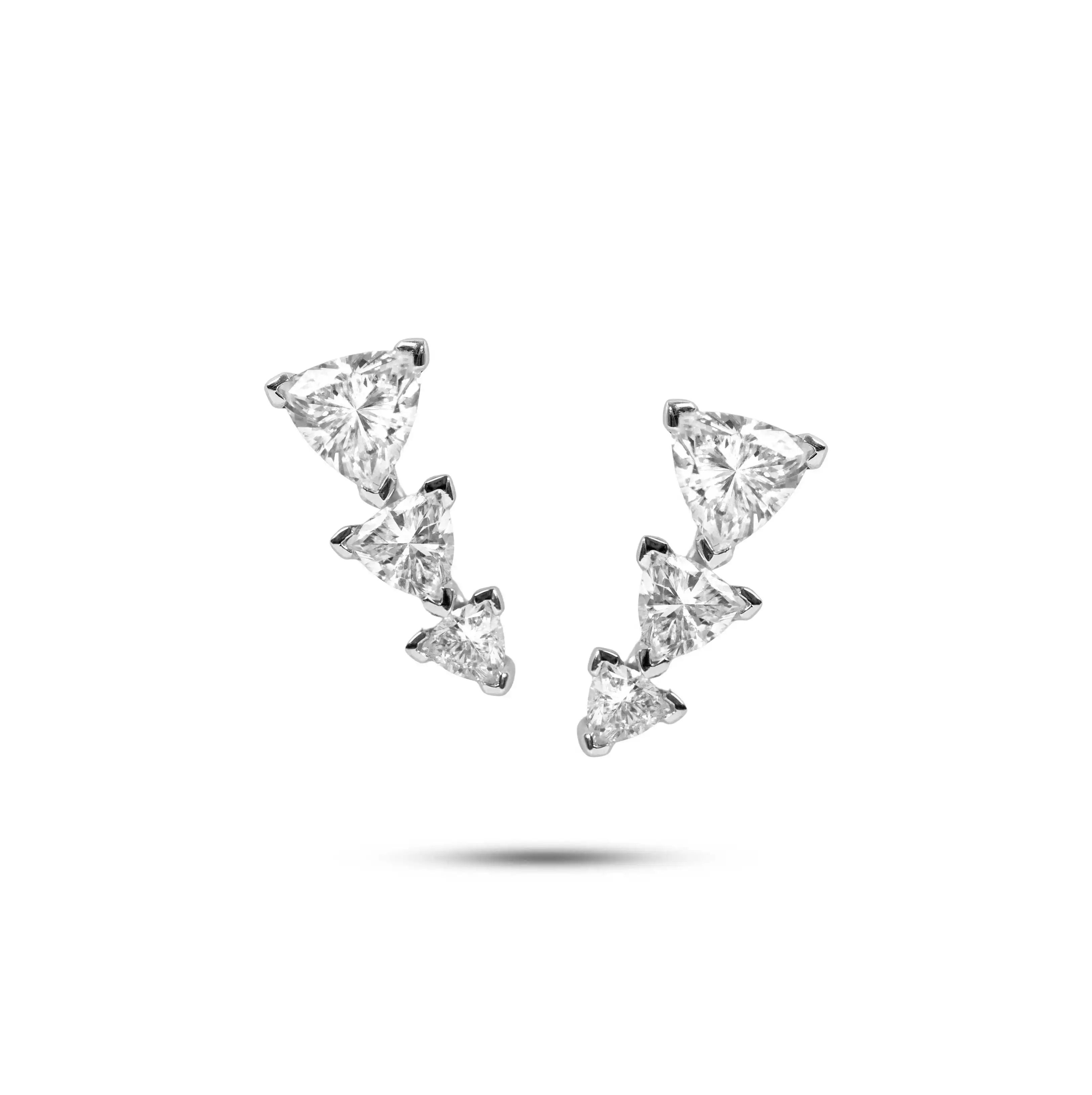 Diamantensieradenfotografie – packshot van diamanten oorstekers