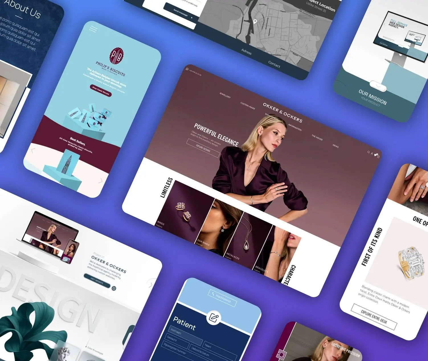 Brand visuals applied across devices