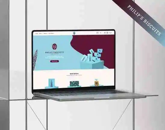 Philips Biscuits website mockup