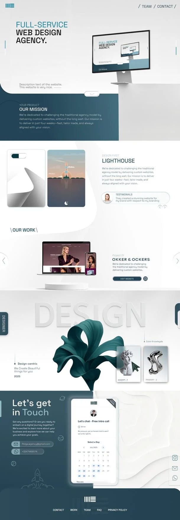 Framed desktop website mockup for Prototype Agency