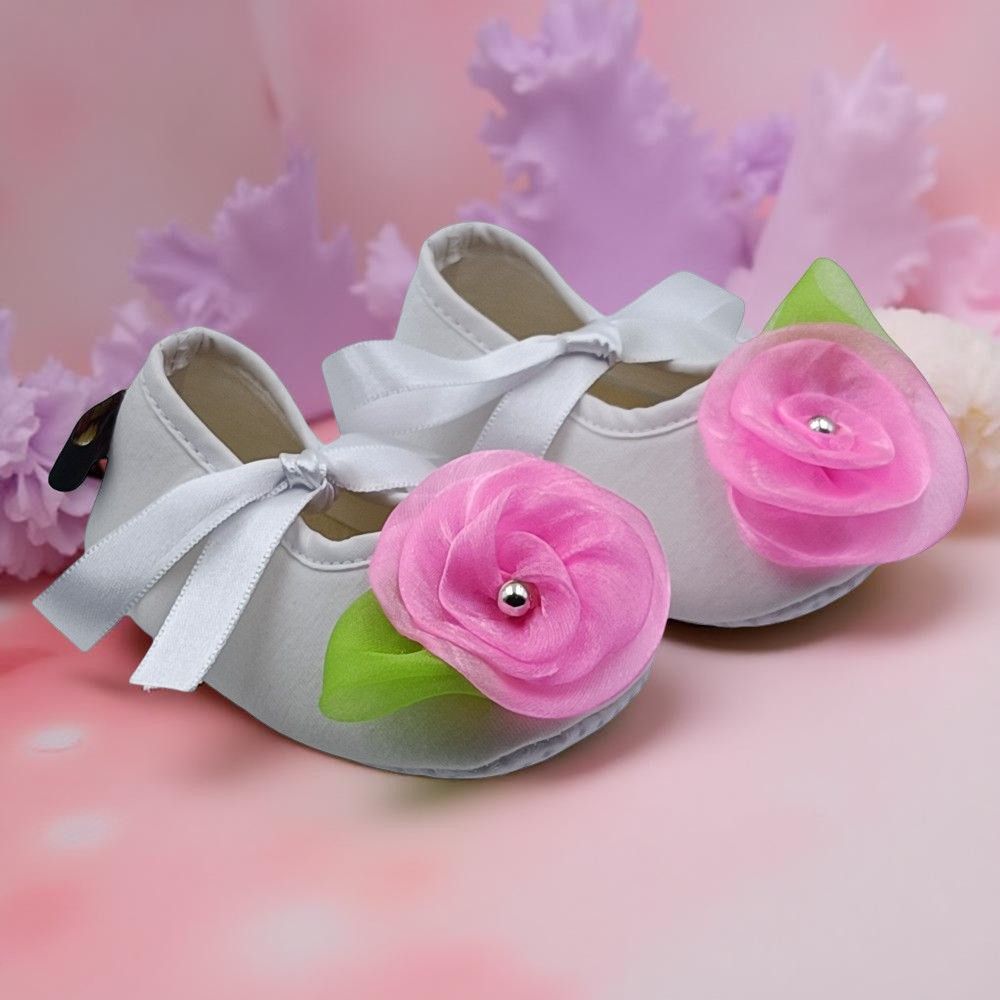 Rsmart, Boys & Girls Floral design Soft Sole Shoes with  Ribbon
