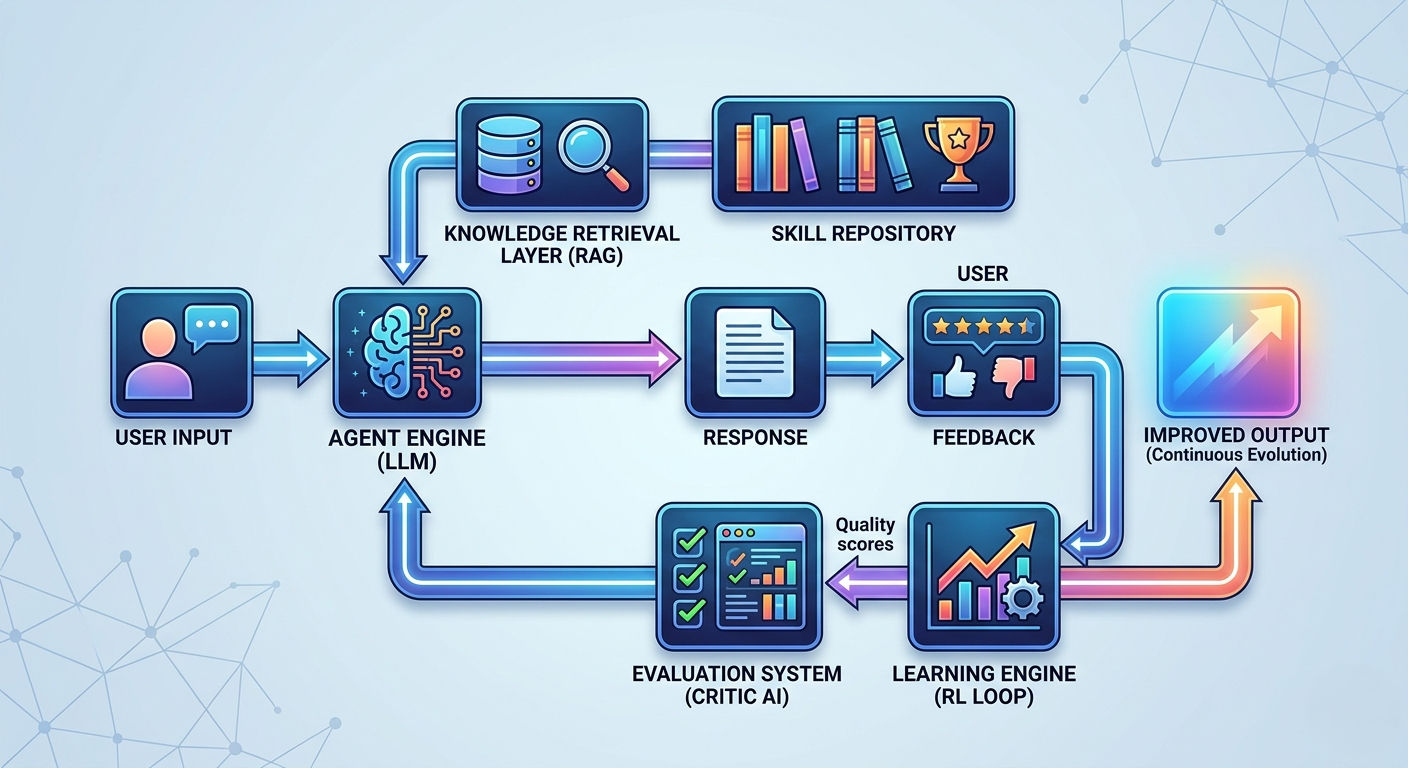 Architecture of a Self-Learning AI Agent !!