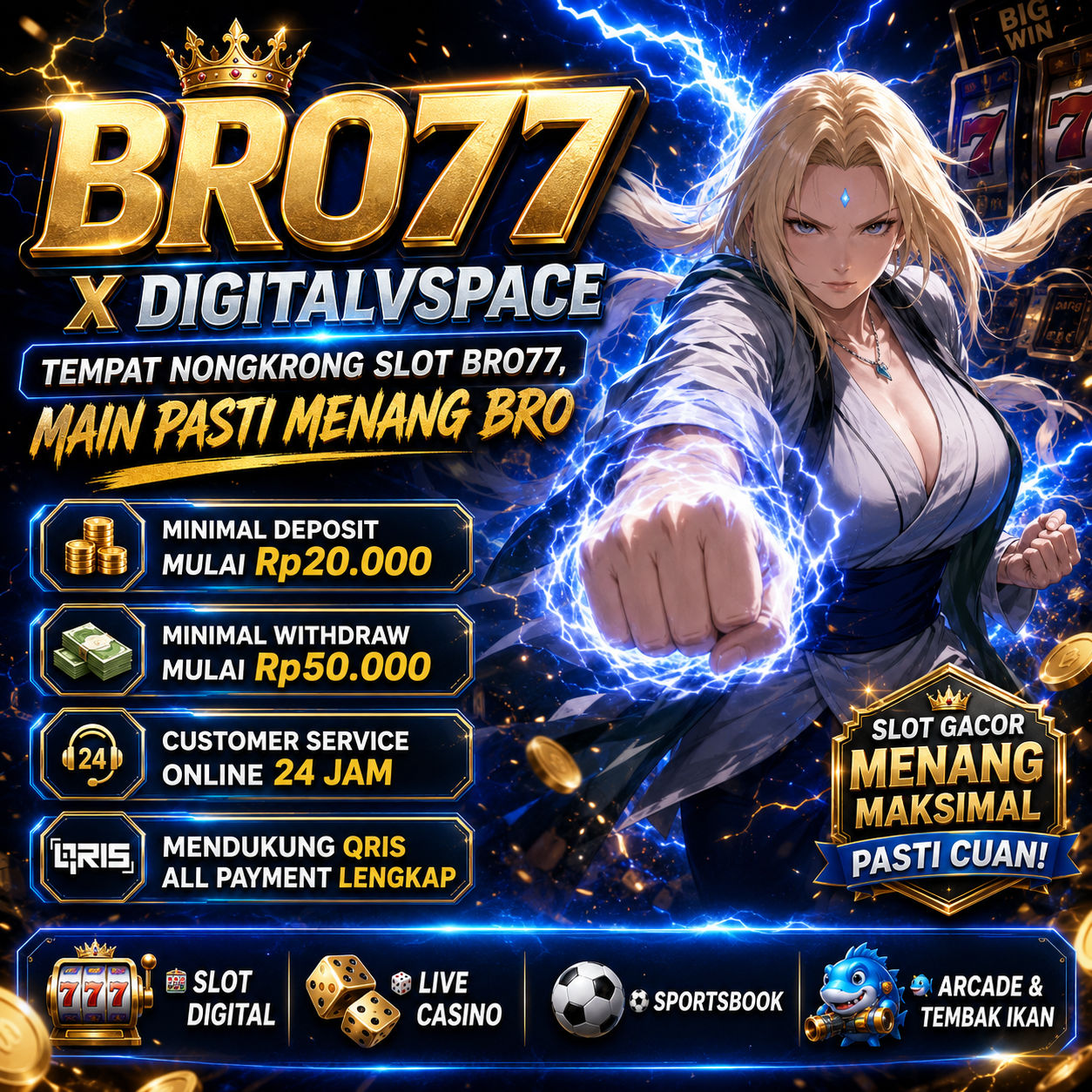 Sertifikat, penghargaan, tanda, atau dokumen yang dipajang di BRO77 X Digitalvspace Tenpat Nongkrong Slot BRO77, Main Pasti Menang Bro