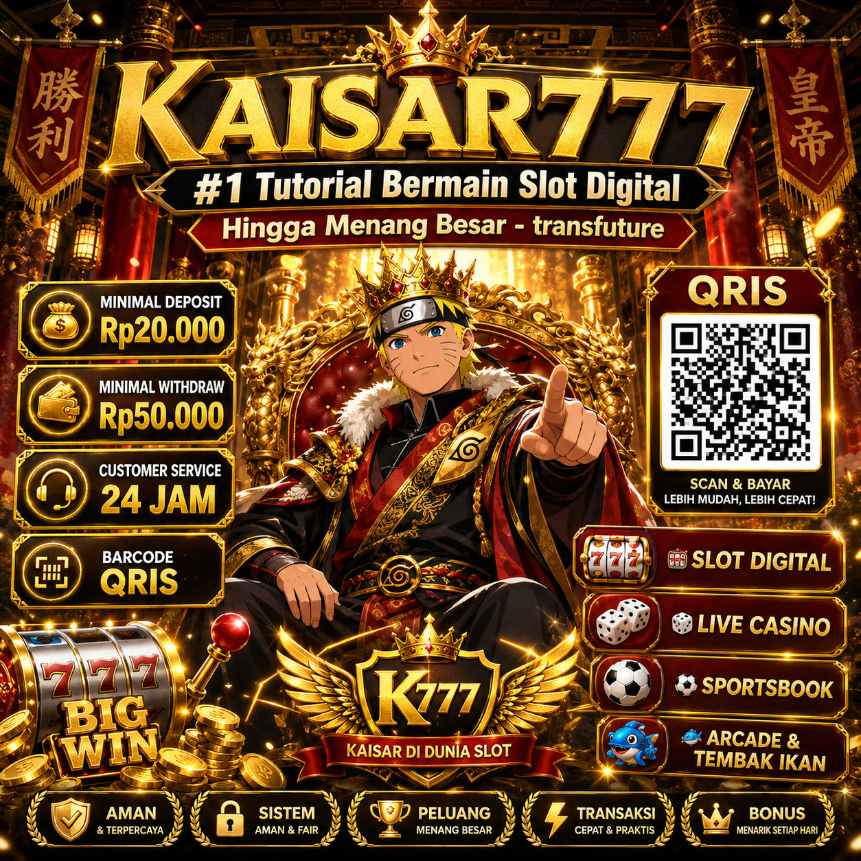 Sertifikat, penghargaan, tanda, atau dokumen yang dipajang di KAISAR777 #1 Tutorial Bermain Slot Digital Hingga Menang Besar - transfuture