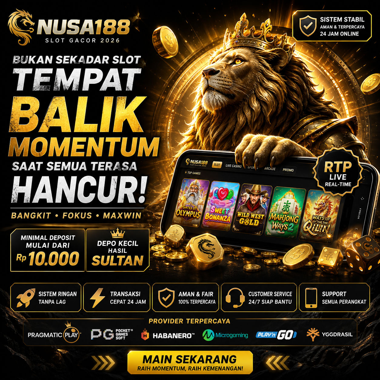 NUSA188 : Bukan Sekadar Slot 2026 Tempat Balik Momentum Saat Semua Terasa Hancur