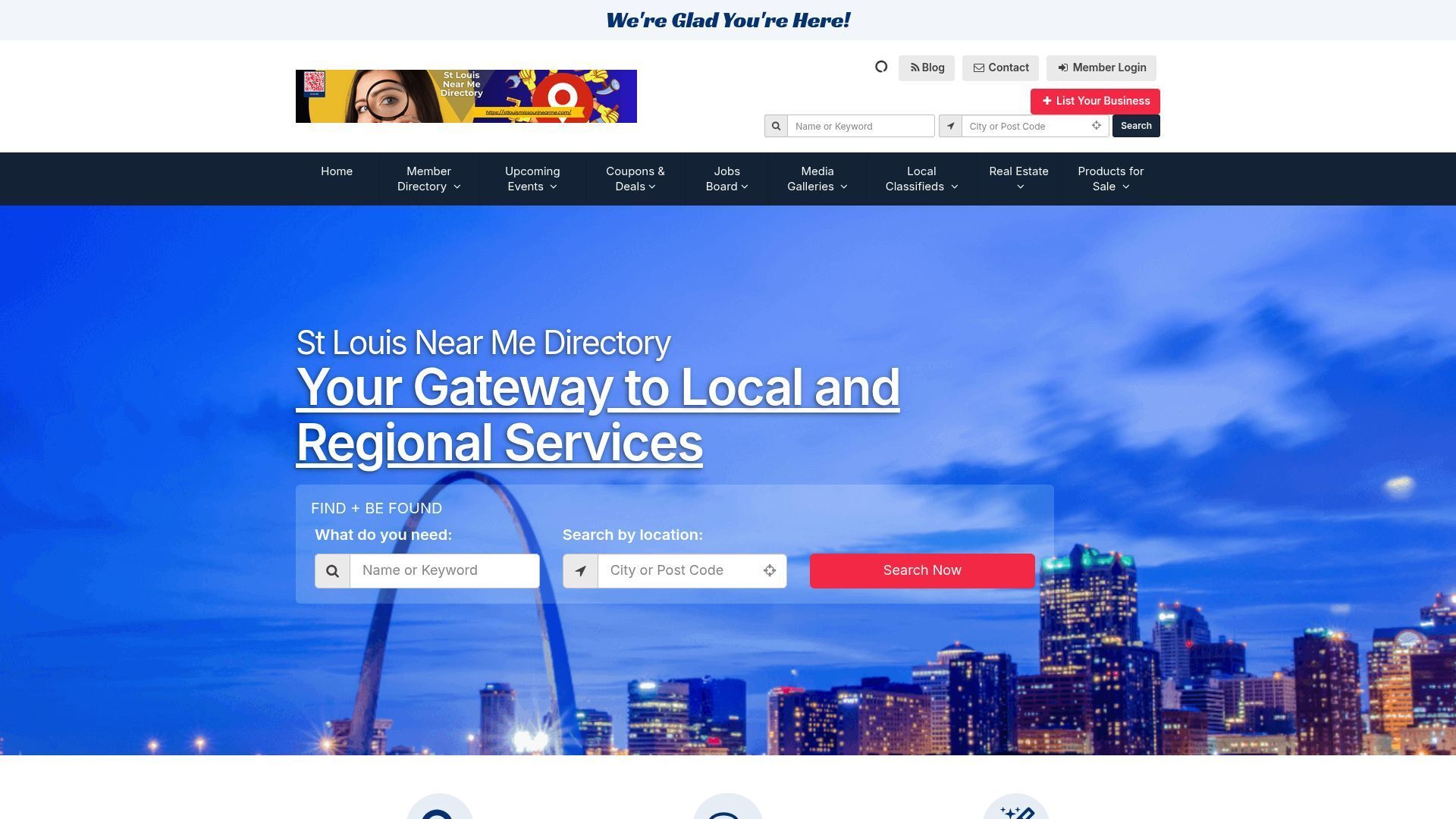 Screenshot of St Louis Near Me Directory Home Page